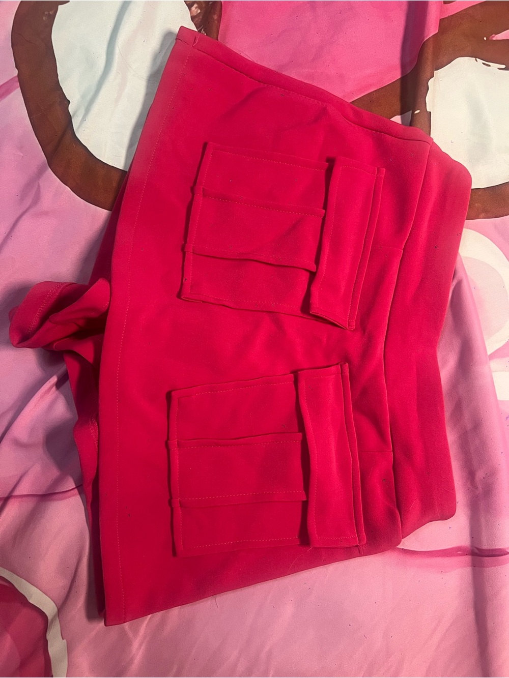 Women’s Hot Pink Cargo Pocket Shorts